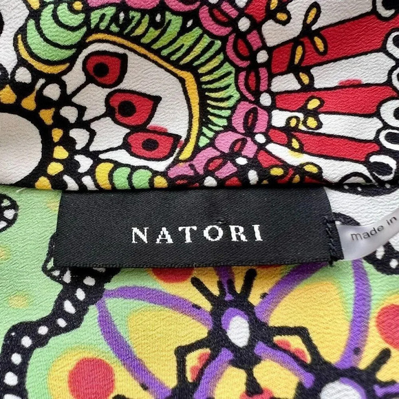 Natori Womens Multicolor Floral Allover Print‎ Button Front Top Size Small - Picture 3 of 8